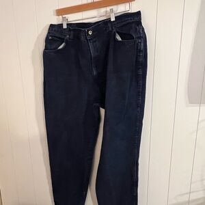 Vintage Dark Wash High Rise Straight Leg Jeans – Size 24